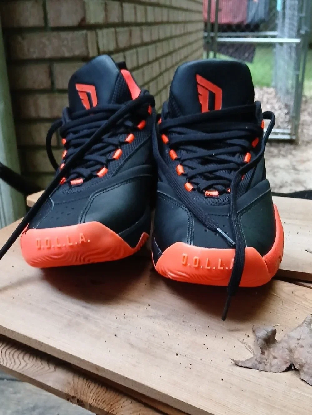 Damian LILLARD NBA adidas Black and Orange Men's Low-Top Sneakers